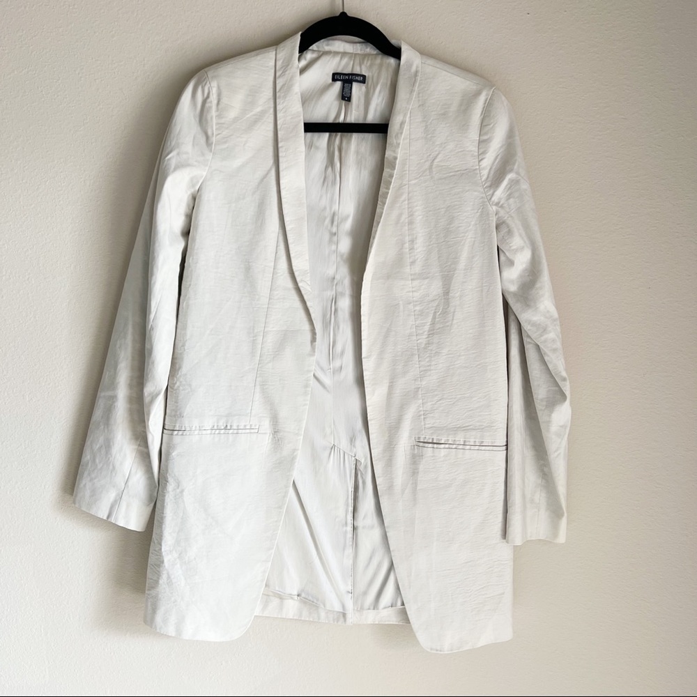 Eileen fisher linen blend blazer - Picture 1 of 2